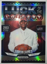 LEBRON JAMES 2024/25 PANINI PRIZM BLACK LUCK OF THE LOTTERY SILVER PRIZM #7 MINT