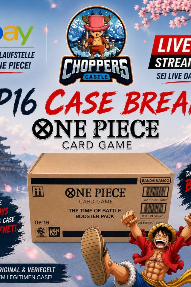 ONE PIECE OP16 CASE DISPLAY BREAK !!!!