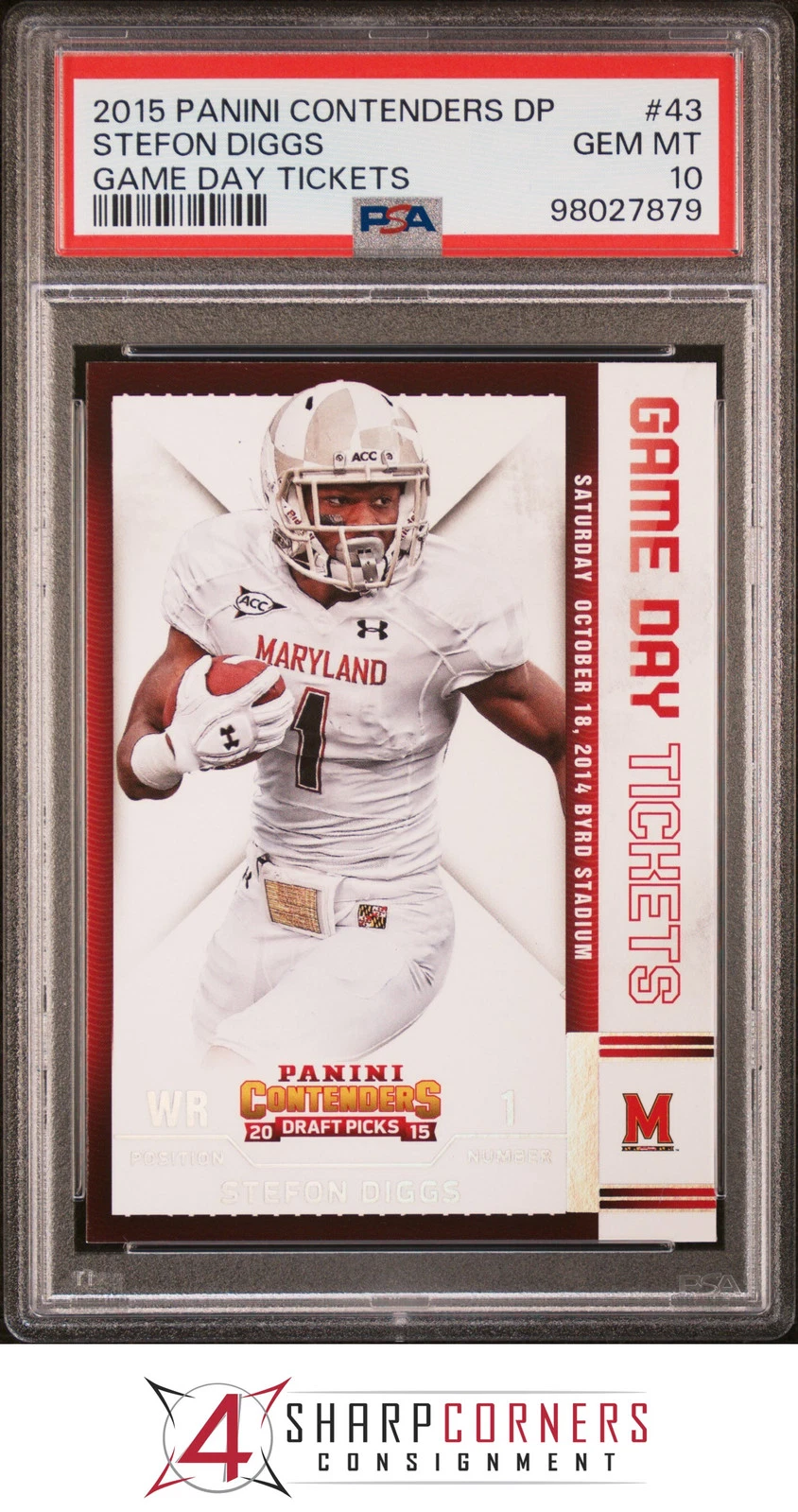 Stefon Diggs Panini Contenders Draft Picks Game Day Tickets #43 Base