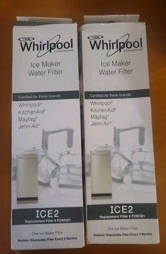 Whirlpool F2WC9I1 ICE2 ICE 2 Water Filters (2-pack) OEM NEW SEALED