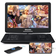 19" Portable DVD Player 16" Large Swivel Screen Full HD HDMI USB 5000mAh Battery