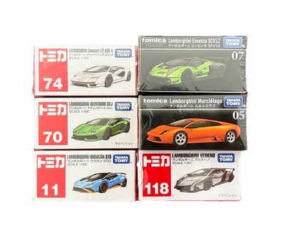 TOMICA LAMBORGHINI Die cast - Hurucan STO Countach LPI Aventador SVJ - Lot of 6