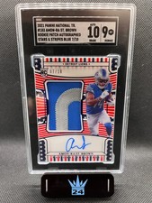 Amon-Ra St. Brown 2021 Panini National Treasures #183 Auto RPA Stars Stripes /10