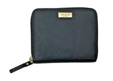 kate spade New York Darci Laurel Way Wallet Zip Around Black Leather