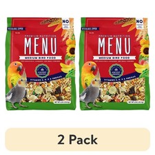 Vitamin Fortified Bird Food for Cockatiels Lovebirds Small Conures 4 lb 2 Pack
