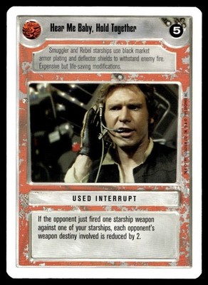 1995 Star Wars Decipher CCG Unlimited Hear Me Baby, Kold Together Han Solo