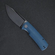 Petrified Fish Beluga Folding Knife Blue Handle Black K110 Blade PFP01BMW