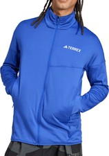 adidas Terrex Xperior ClimaWarm Light Fleece Mens Walking Jacket Blue Running