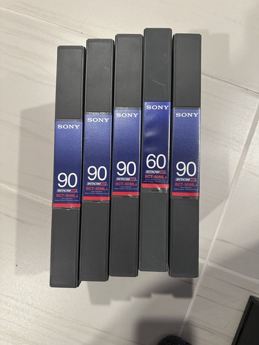 NEU 5er Set Sony Betacam SP BCT-90MLA 90 und 60 Minuten Videokassetten Kassetten