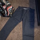 Levi's Men's Straight Fit Dark Wash Blue Denim Jeans Cotton Button Fly 5-Pocket — photo 5