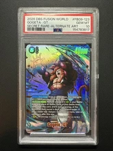 2026-08-15 · $300 · Dragon Ball Super Fusion World Gogeta GT FB09-123 Alt Art SCR PSA 10