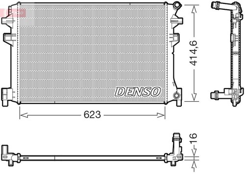 KÜHLER WASSERKÜHLER MOTORKÜHLER DENSO DRM02048 P FÜR SEAT IBIZA V,ARONA - Picture 2 of 5