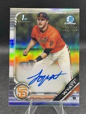 2019 Bowman Draft Chrome Pick Refractor 066/499 Logan Wyatt #CDA-LW Auto