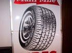ORIGINAL VINTAGE " MULTI-MILE TIRES " ALUMINUM SIGN — photo 3