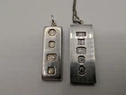Solid Silver Ingots  1 OZ Each with chain.