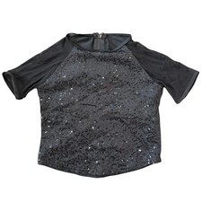 Weissman Children s Sequence Dance Top in Black, Size L