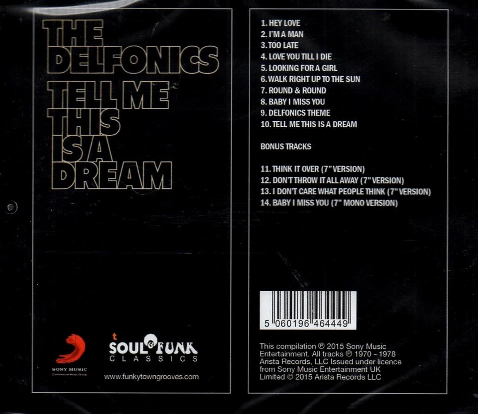 The Delfonics – Tell Me This Is A Dream (Expanded CD Funky Town Grooves) Neu/OVP - Bild 2 von 2