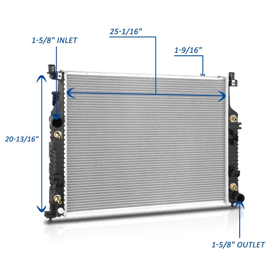 For 07-11 Mercedes-Benz W164 ML63/R63 AMG AT Aluminum DPI 13170 Cooling Radiator - Image 2 of 4