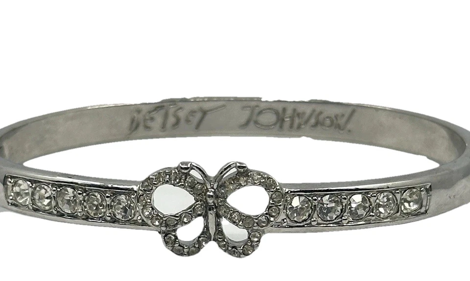 Браслет-бабочка BETSEY JOHNSON серебристые стразы - Изображение 2 из 4