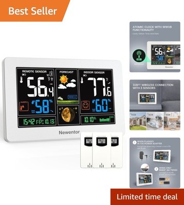 Luxury Digital Weather Station with Adjustable Brightness & Reliable Forecasting