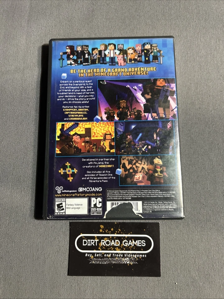 Minecraft: Story Mode - The Complete Adventure (PC DVD-ROM, 2016)** Windows XP** - Image 2 of 4