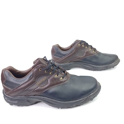 FootJoy Golf Brown Black Leather Cleets Athletic Golfing Golfer Shoes Footjoy Classics Men main image 2
