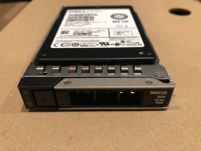 Dell EMC 960GB SAS 12Gb/s Enterprise SFF SSD w/ Tray 0K74WN