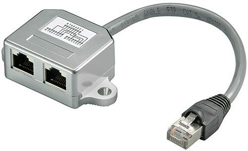 Cable splitter network Y-adapter 2x CAT5 Ethernet (DOES NOT SPLIT INTERNET)