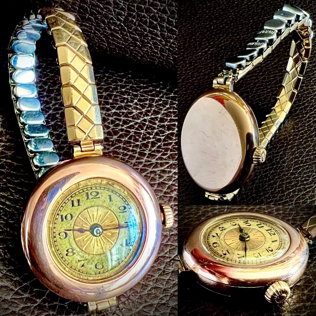 Extremely Rare Antique (1919) Collectible Ladies 9ct Gold