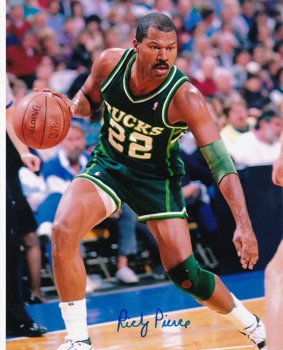 RICKY PIERCE MILWAUKEE BUCKS ACTION SIGNED 8x10 | eBay