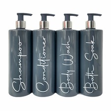 Mrs Hinch Misprint Clearance Stock Grey 500ml Lotion Pump Bottles Shampoo Set 4