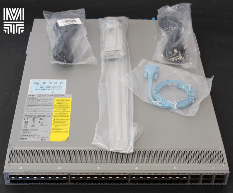 CISCO Nexus N9K-C93180YC-EX 48 PORT 10/25GbE SFP+ 6PORT 100G Switch, w/Rail Kit
