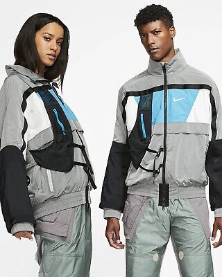 Nike Mens NRG ISPA Jacket Full Zip CD6368-012 Gray-Blue-Size Nike Mens NRG ISPA Jacket Full Zip CD6368-012 Gray-Blue-Size
