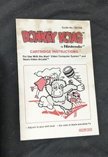Donkey Kong 1982 Coleco Instruction manual booklet BY NINTENDO FOR ATARI
