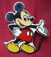 Vintage Disney Mickey Mouse Plastic Belt Buckle by Lee Made in St Lucia