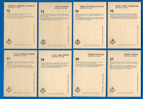 1983 (1985) CARTOPHILIUM HOCKEY HALL OF FAME HOF CARD 1-240 & PROMO SEE LIST - Picture 43 of 488