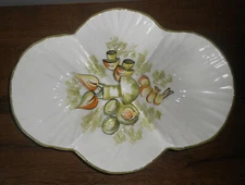 1960s Mushrooms Divided Platter Los Angeles Potteries Pottery