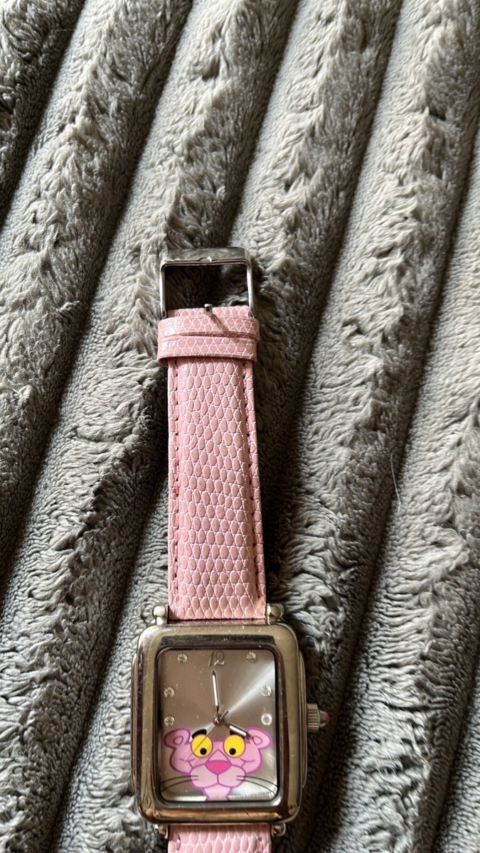 Vintage MGM Pink Panther Cat Paw Clear 42mm Watch Silicone Strap w New Battery MGM | Accessories | Mgm Pink Panther Watch With Tin | Poshmark main image 4