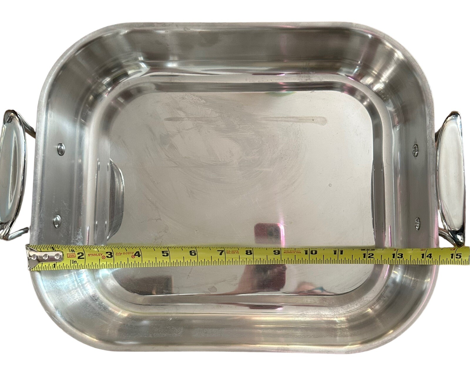 AllClad Small Stainless Steel 14.5" Roasting Pan with Rack eBay