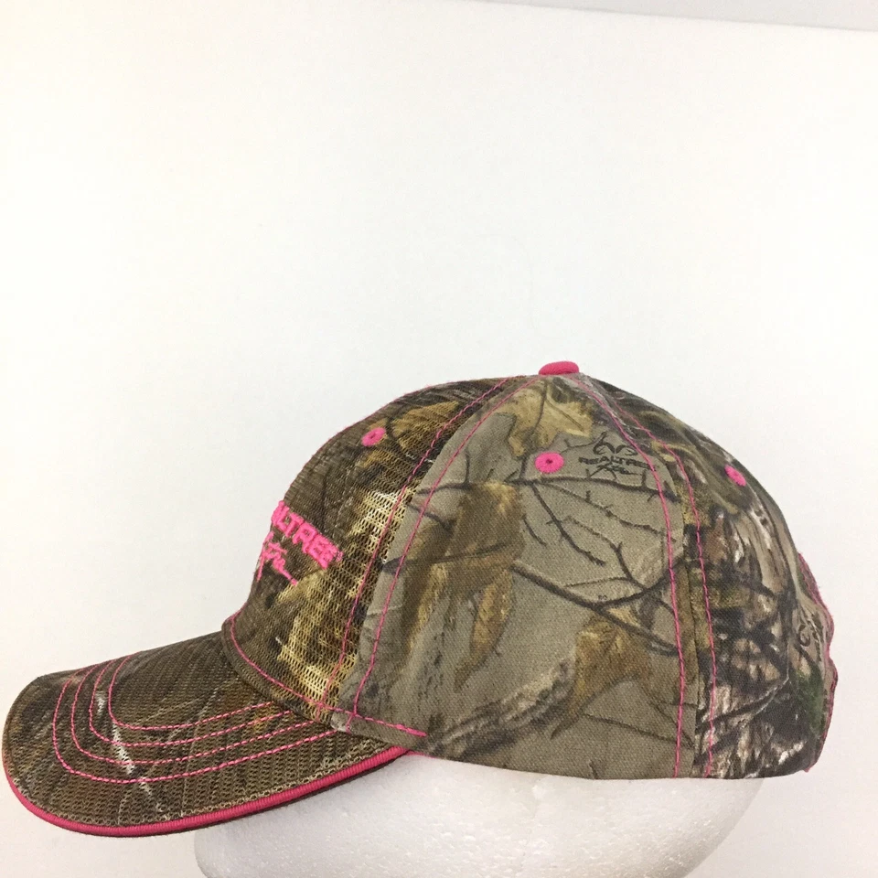 Realtree Xtra Womens Hat Camouflage Pink Logo Hunt Deer Baseball Adjustable Cap - Image 4 of 4