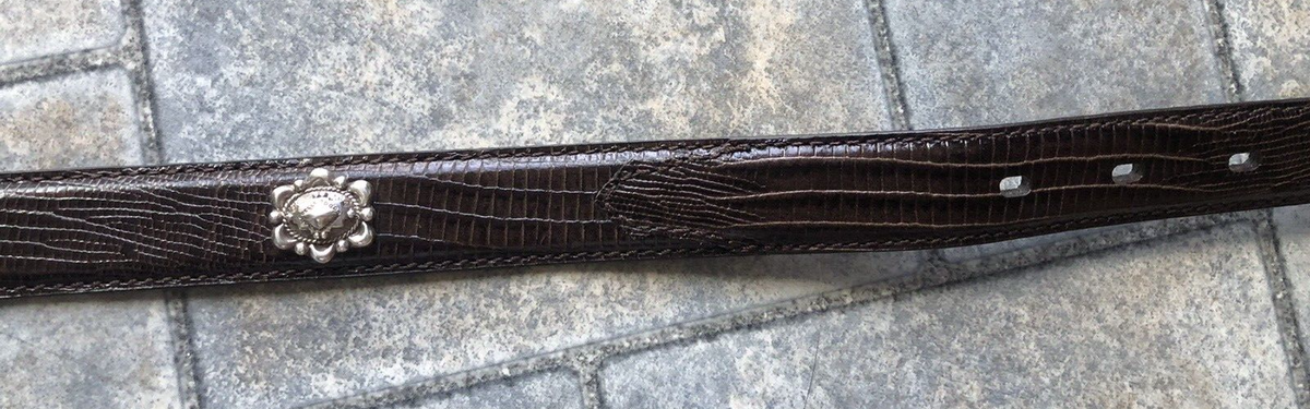 Crumrine 2000 Chelsea Collection Western Leather Belt Ornate Concho Sz S Concho Belt- #N02 Concho with Acrylic Stone -2 – WestStarTexas main image 4