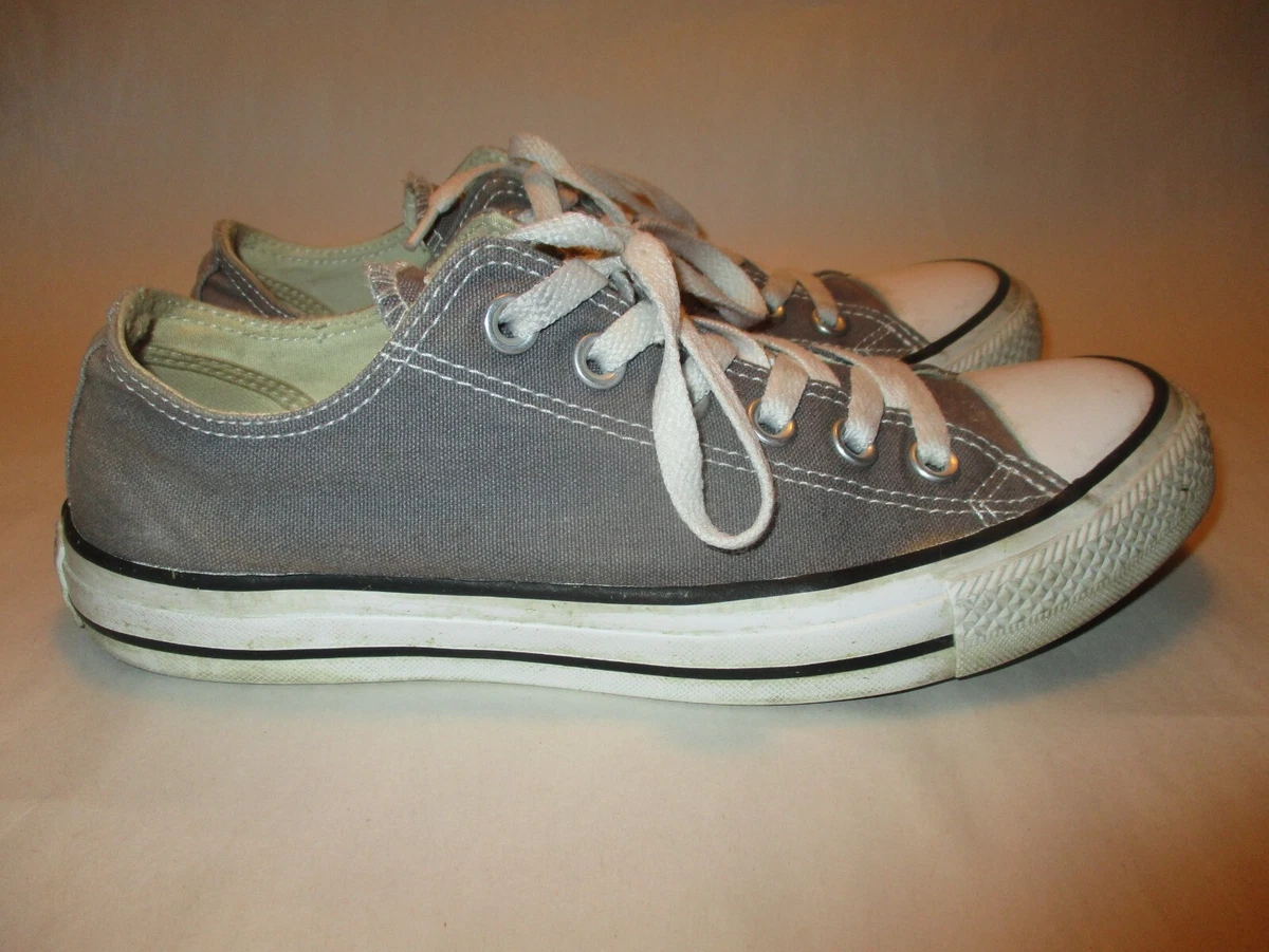 Baskets lacets classiques Converse All Star hommes 6 femmes 8 gris basse haut