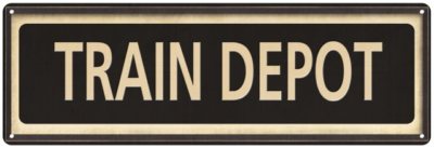 Train Depot Vintage Looking Metal Sign Home Decor 106180066018