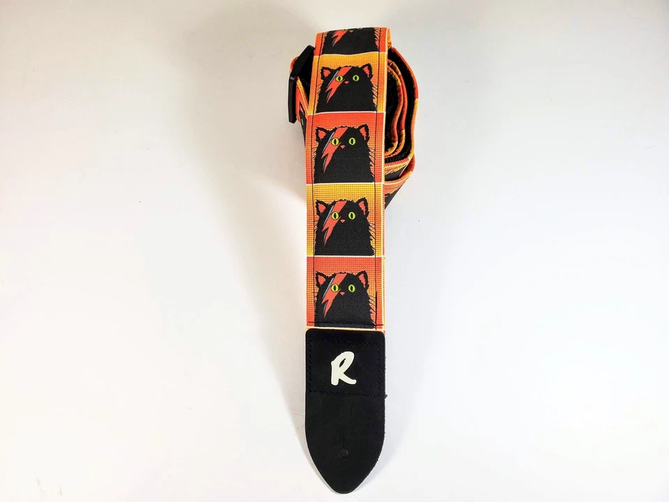 Correa de guitarra Kitty Stardust - Correa de guitarra Rock Star Cat - Correa de guitarra Kitty - Foto 2 de 4