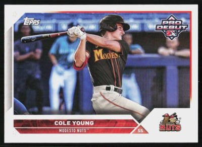 2023 Topps Pro Debut Cole Young #PD-33  Baseball  MODESTO NUTS