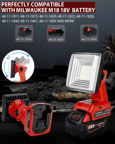 Akku LED Arbeitsleuchte für Makita für Bosch Akku Fluter Notlampe - Bild 21 von 27