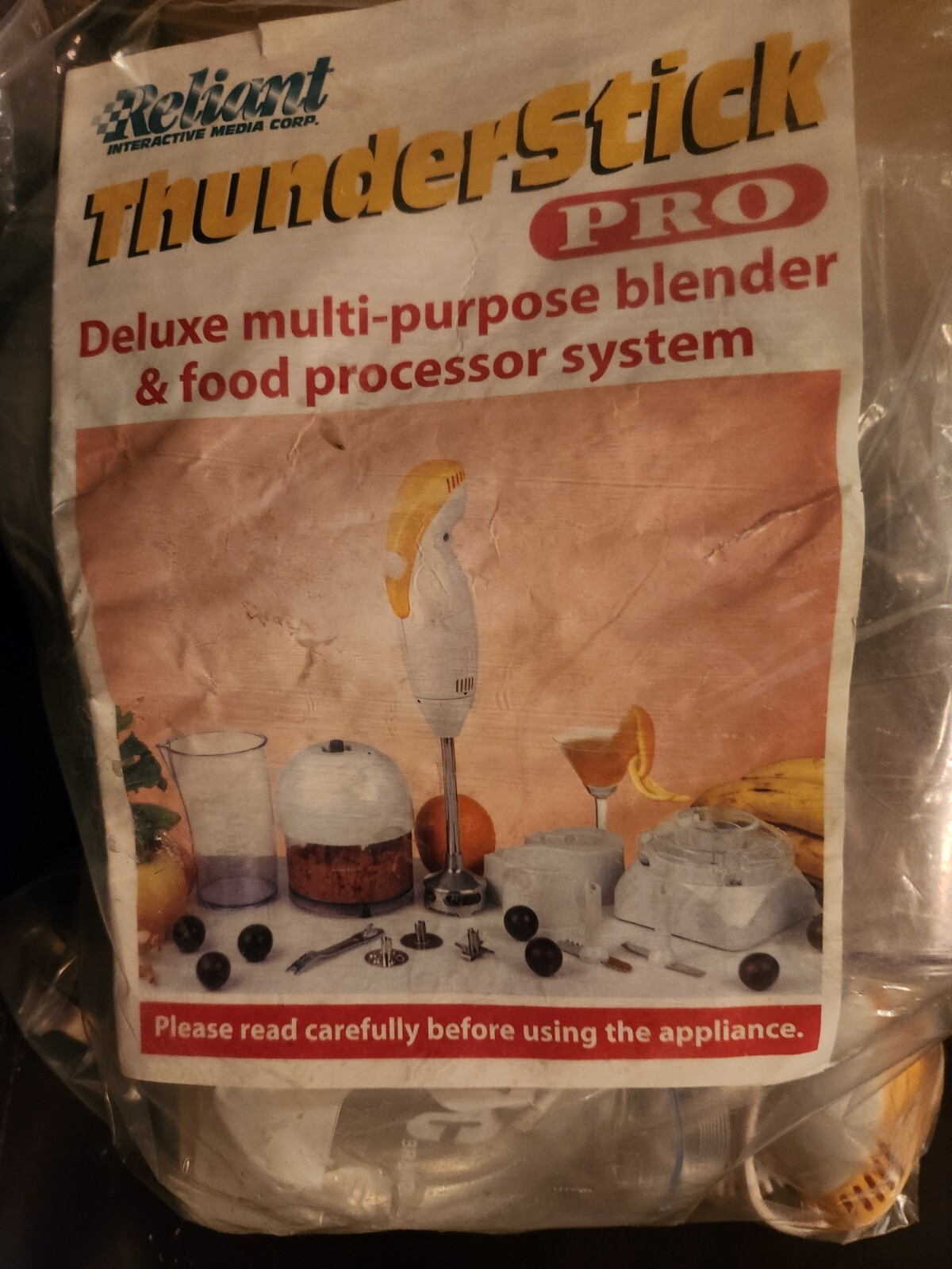 ThunderStick Pro Blender & Food Processor System NEW Thane Housewares Reliant