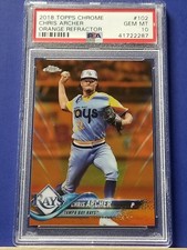 Chris Archer - 2018 Topps Chrome Orange Refractor  PSA 10   #6/25