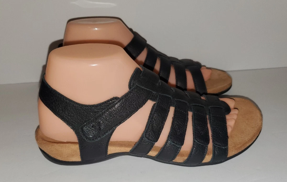 Women s Vionic Harissa Black Leather Slingback Sandals Size 7M eBay