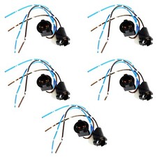 10 T10 Socket Connector Light Bulb Holder Rubber Adapter Harness Car Truck Boat